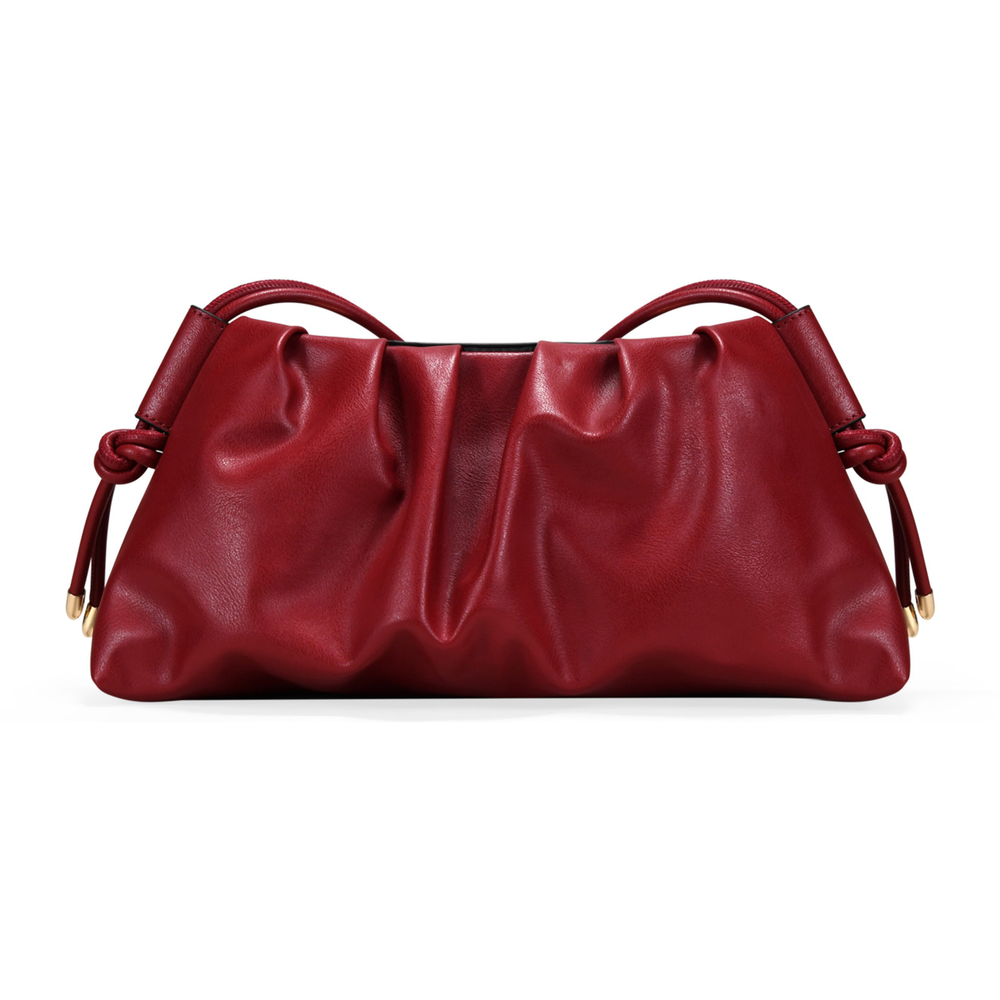 Bolso bandolera rojo con fruncido