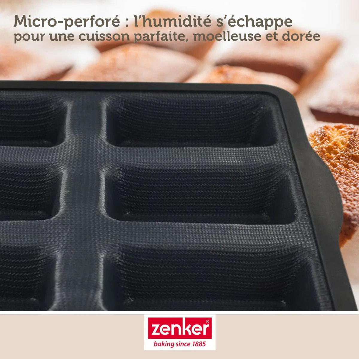 Moule 6 financiers 26 x 22 cm Zenker Silicone fibre de verre