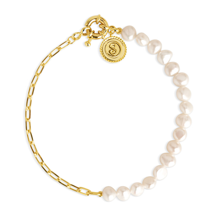 Bracciali Chic Pearl in Acciaio Placcato Oro