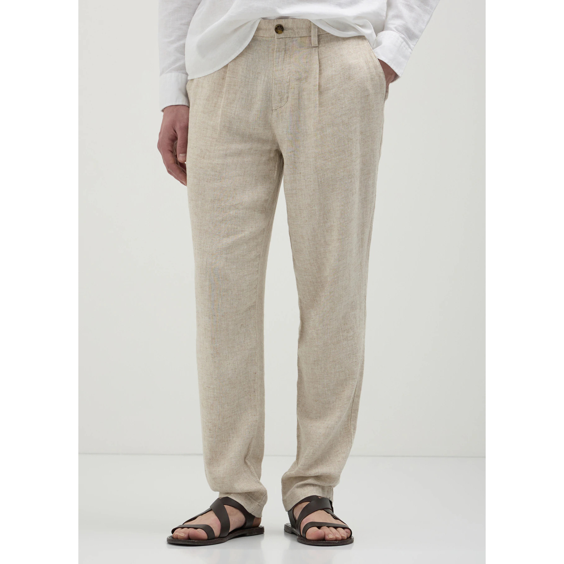 Pantalone chino in lino