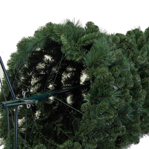 Albero di natale pieghevole verde con 793 rami e 150 led cm ø74h180