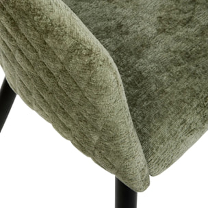 Fauteuil "Marlo" vert kaki L55xp55xH76cm