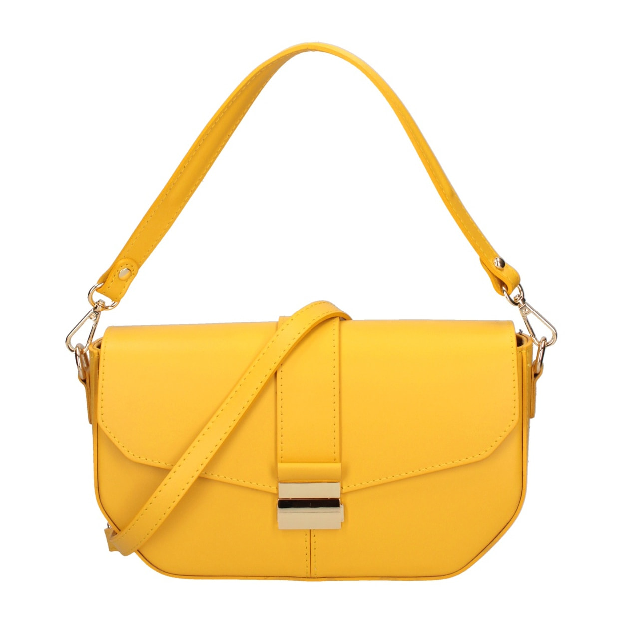 Borsa a spalla da donna - Modello False - Vera pelle - 27.0 x 15.0 x 7.0 cm