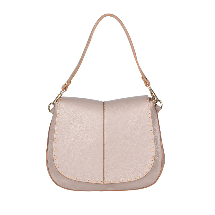Borsa a spalla da donna Made in Italy - Modello Winona - Vera pelle - 26.0 x 20.0 x 13.0 cm