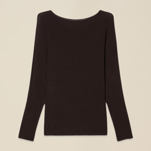 Oltre - Camiseta mezcla de cachemir - Marrón