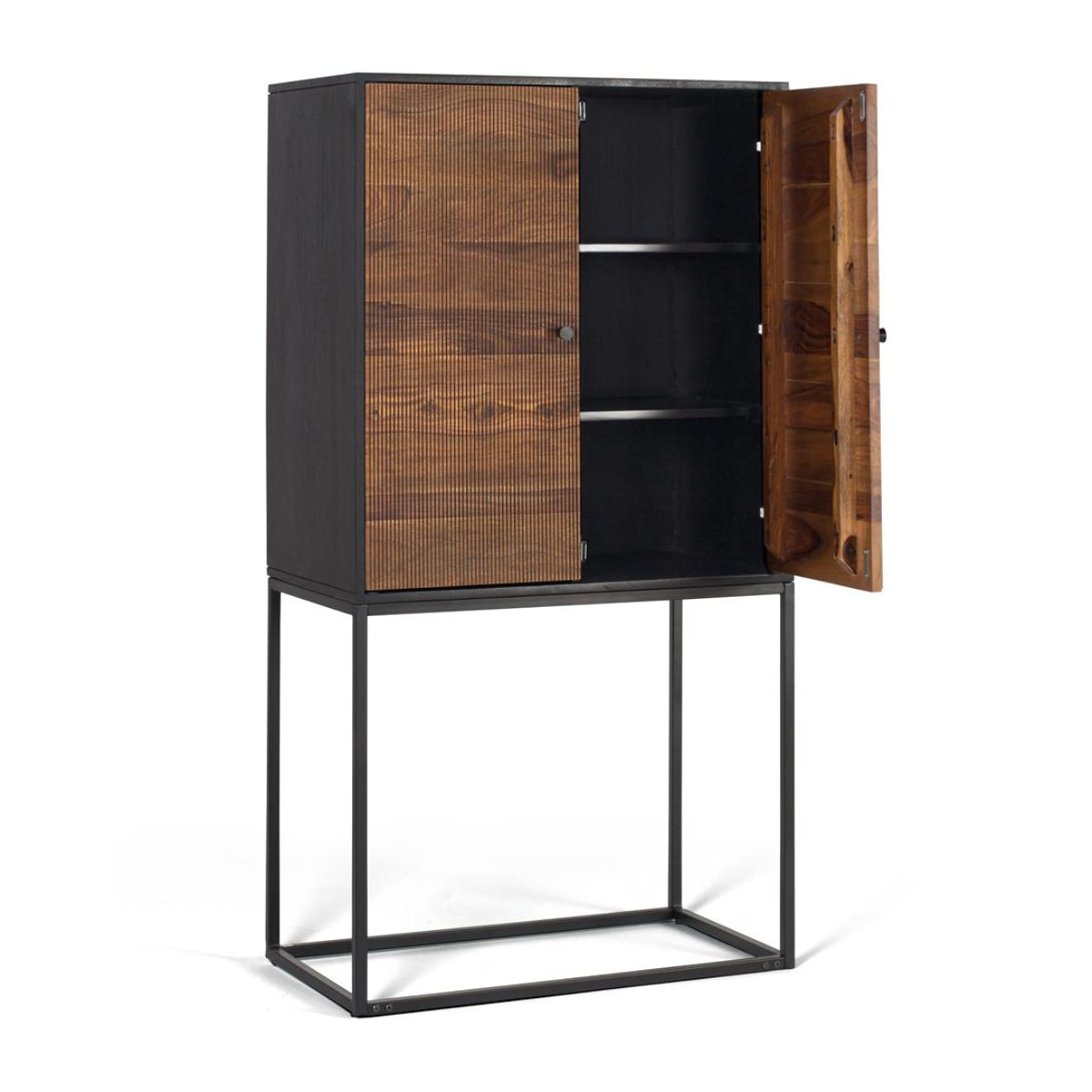 Alacena de Madera de Palisandro, Mango 80 Cm Estilo Rústico Moderno