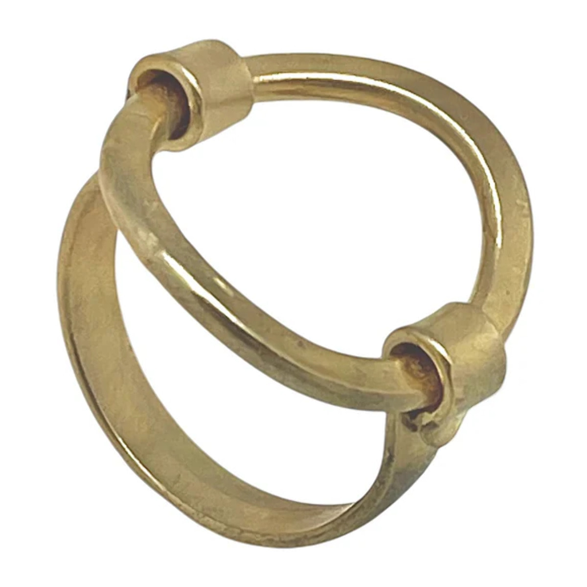 Anillo Unión en latón chapado dorado