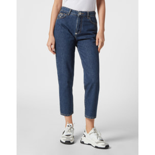PHILIPP PLEIN Vaqueros Mom Fit HEART