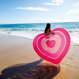 Intex Materassino Mare Gonfiabile Cuore, PVC, Rosa, 155x135x25 cm