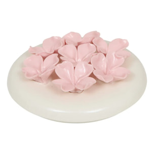 Boîte déco Fleur de rose D11cm en céramique
