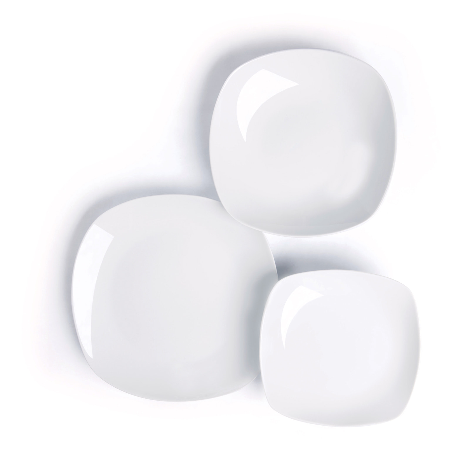 Servizio piatti 18 pezzi Excelsa – Square, Porcellana Bianco