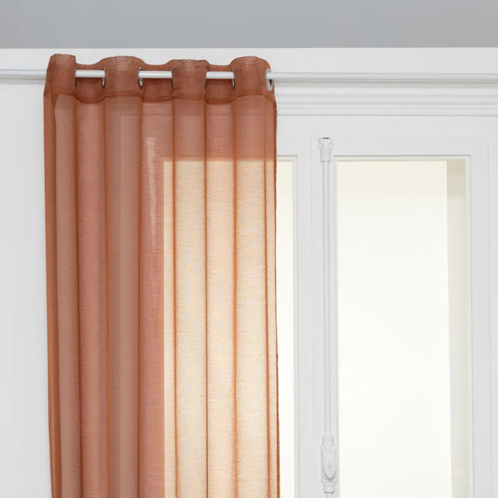 Voilage "Moly" 135x240cm rose terracotta