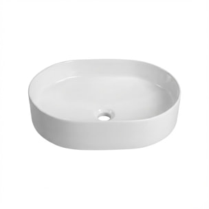 Vasque à poser ovale 50 x 36,5 x 12 cm sans trop-plein blanc brillant PixL (CEPX5037)