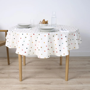 Nappe ronde anti-taches Boo Pois