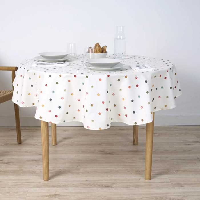 Nappe ronde anti-taches Boo Pois