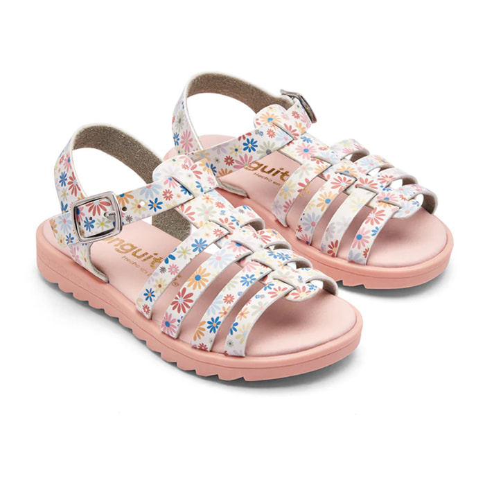Sandalias Niña Cierre Hebilla Estampado Floral