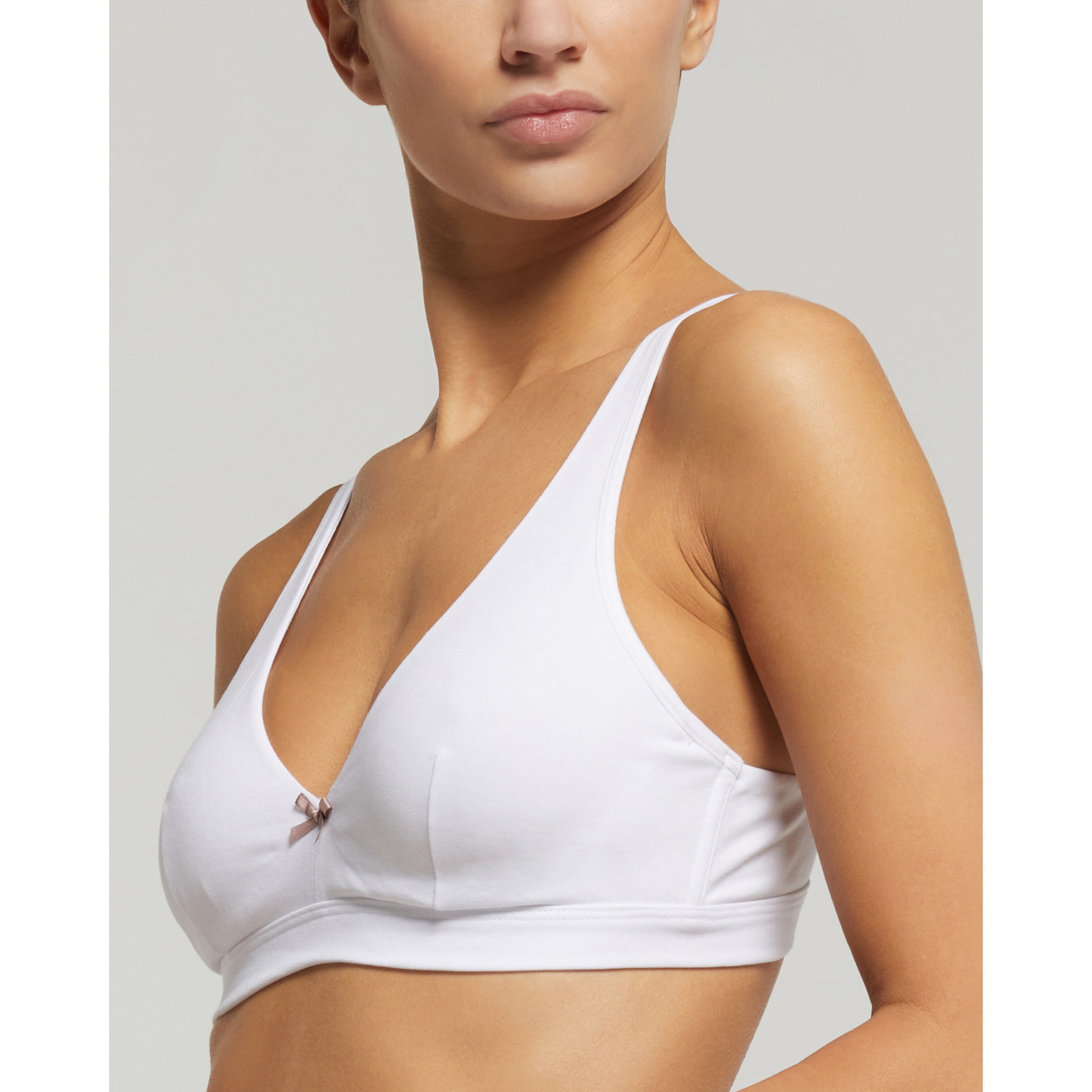 Reggiseno ferretto cotone con fiocco