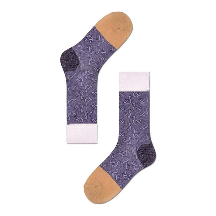 Calcetines lucie crew morado naranja y blanco