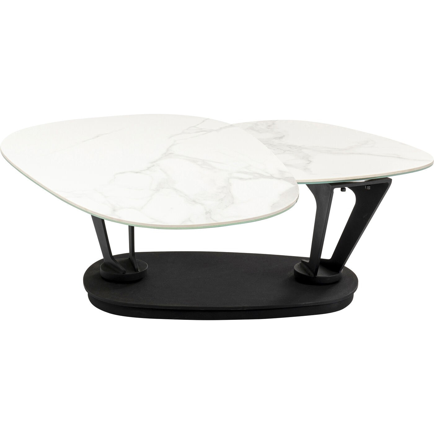 Table basse Franklin effet marbre blanc Kare Design