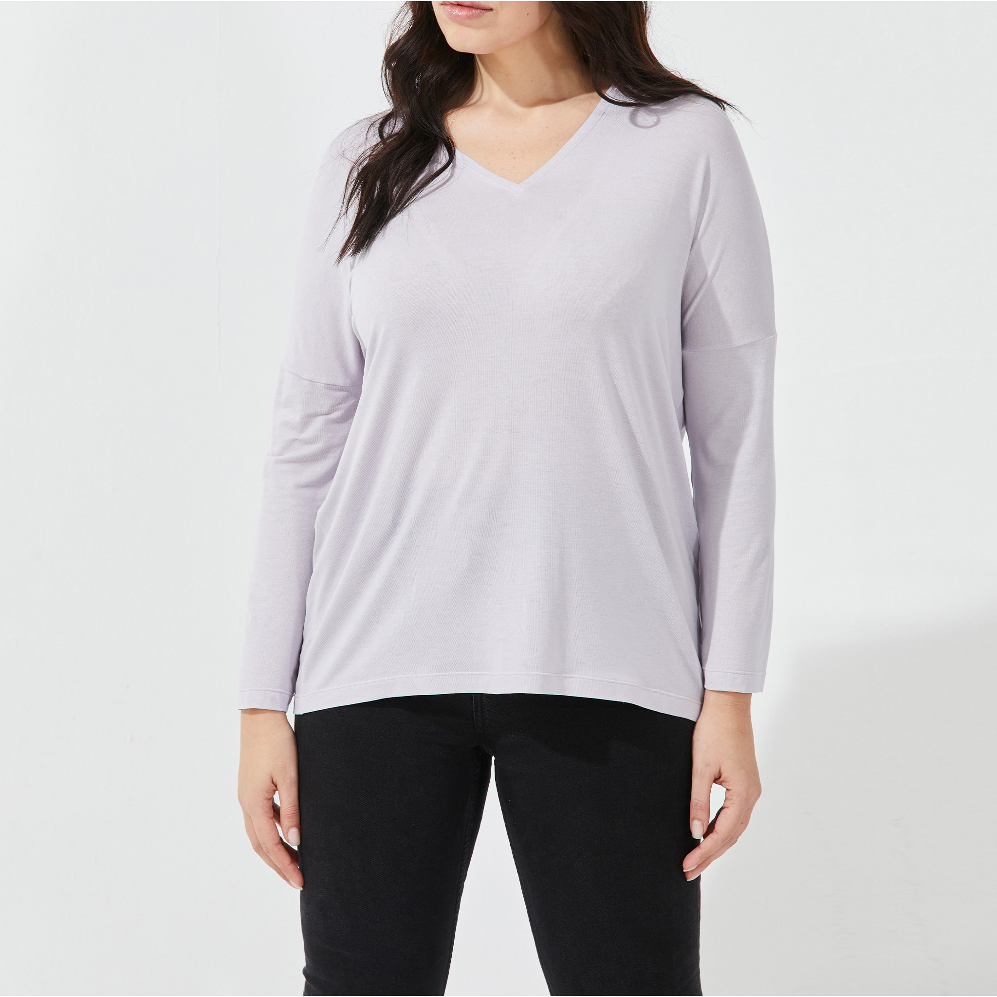 Maglia manica lunga in viscosa sostenibile vestibilità over