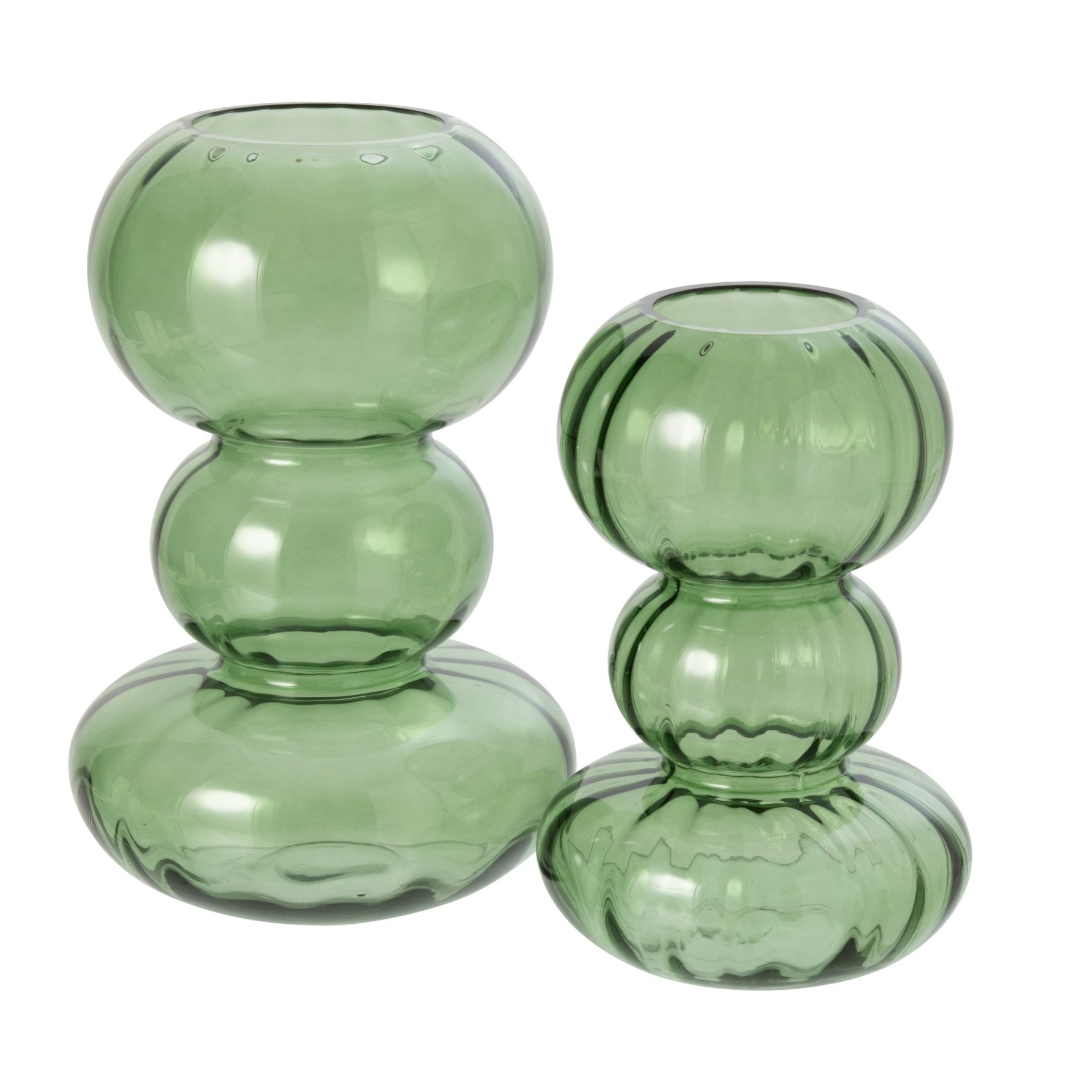 J-Line Vase Bulle Rond Verre Vert Large