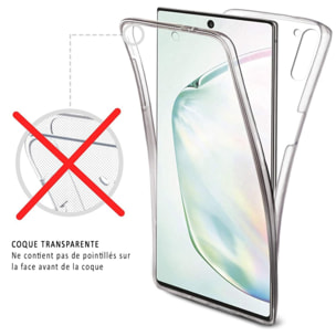 Coque Samsung Galaxy Note 10 360° intégrale protection avant arrière silicone transparente