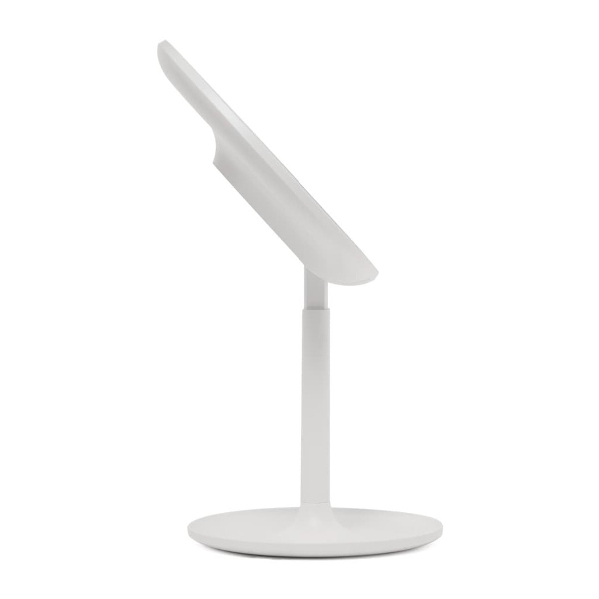 Miroir cosmétique pliable en plastique, 3 couleurs de lumière réglables, hauteur 34,5 cm, blanc (SATZKLEDB)