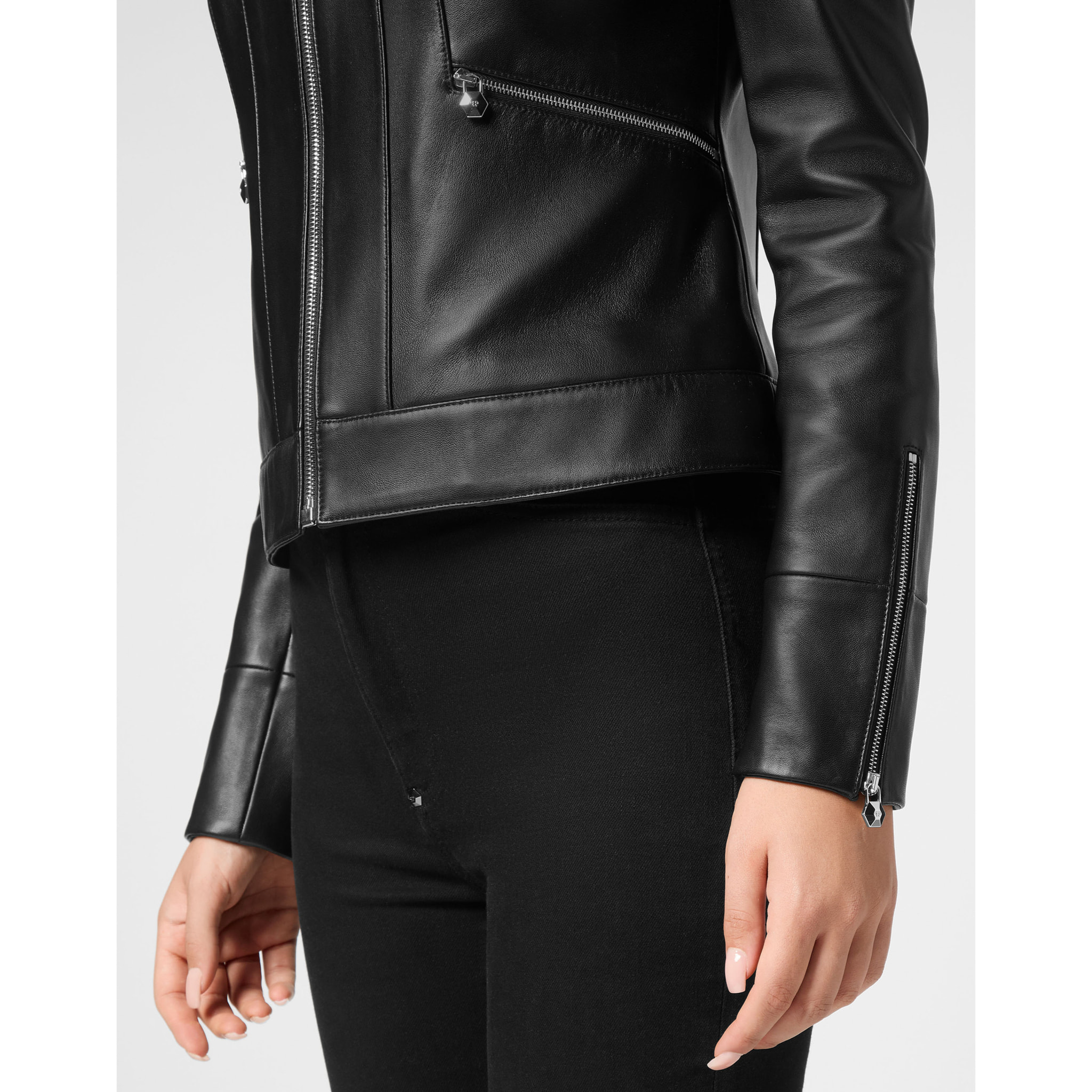 PHILIPP PLEIN Biker de cuero