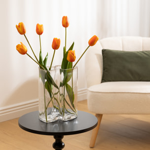 Vase vague "Kade" transparent H25cm