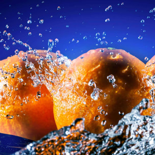 Affiche encadrée fruits éclaboussés Affiche + cadre en métal - Noir