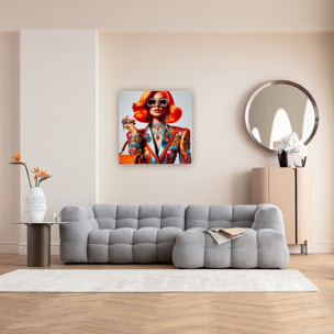 Tableau en verre femme bijoux 100x100cm Kare Design