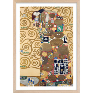 Affiche Accomplissement - Peinture de Gustav Klimt Affiche + cadre en bois - Chêne