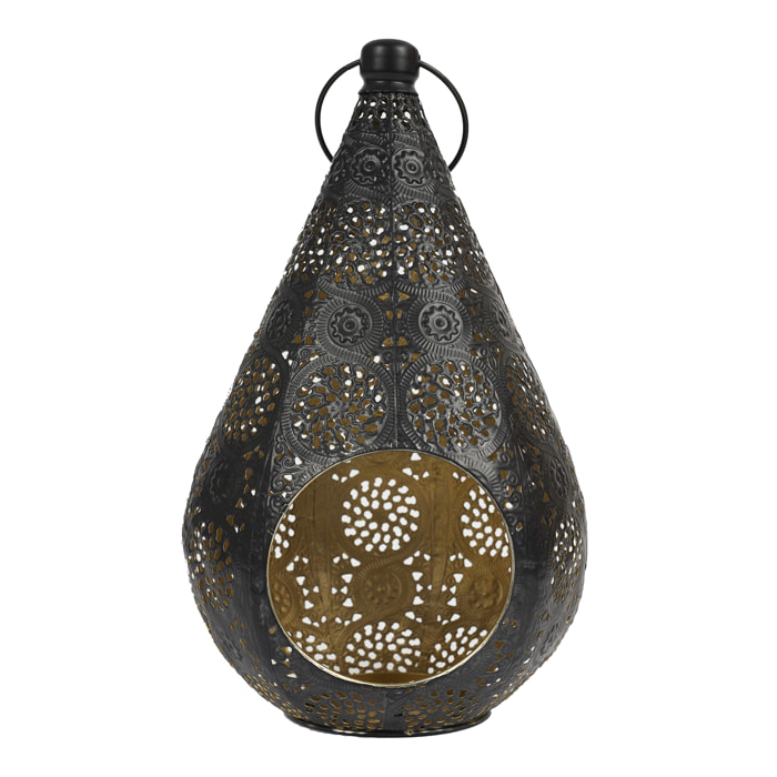 Lanterne En Metal Ajoure Mirage H33cm