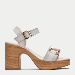 Sandalia Tacon Africa Blanco 9 cm