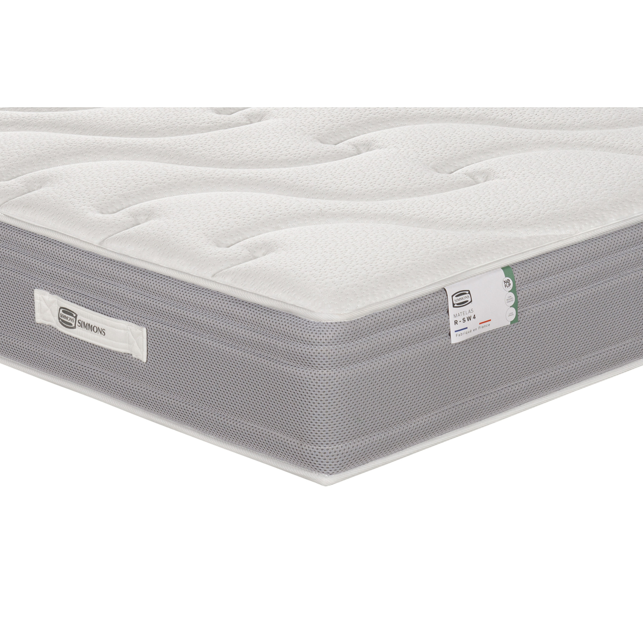 Ensemble LE PUISSANT, matelas H25 ressorts ensachés, mi-ferme, 2 sommiers