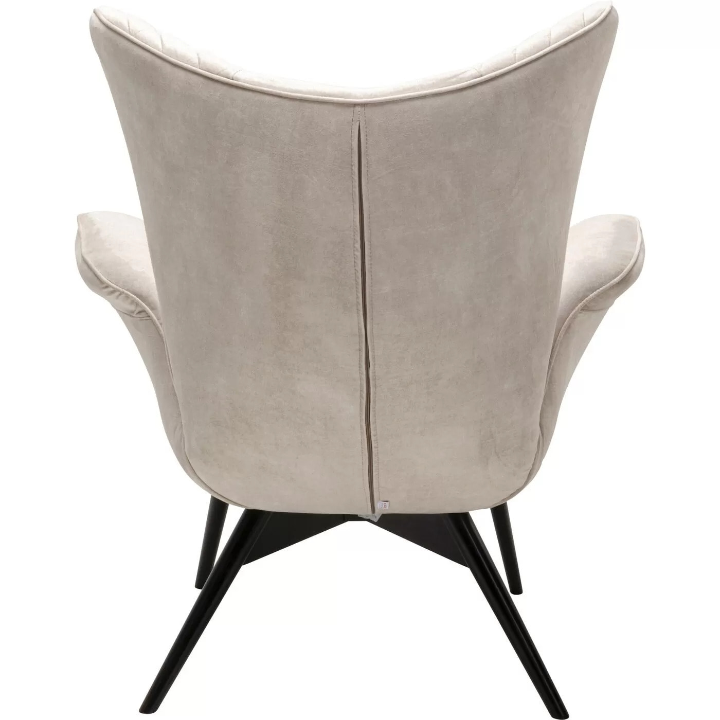 Fauteuil Tudor velours crème Kare Design