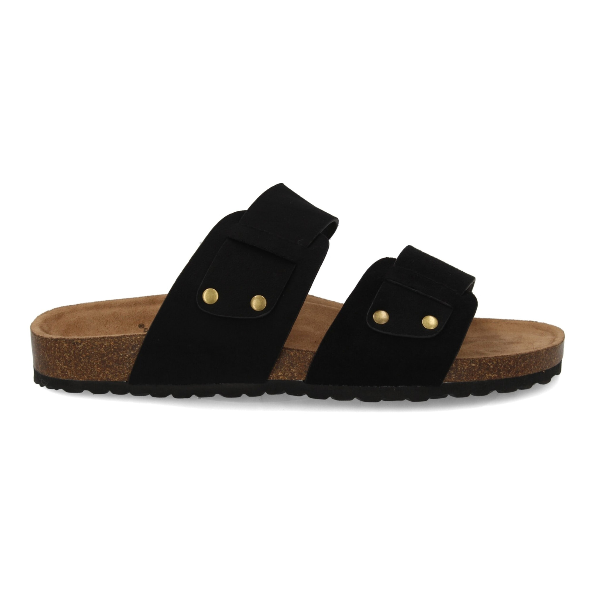 Sandalia para hombre con doble tira y tachuelas.