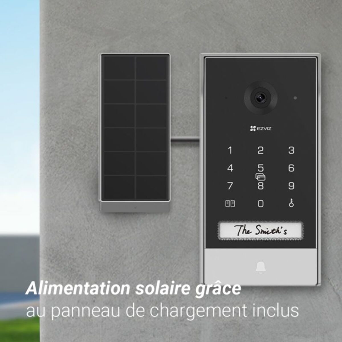 Sonnette connectée EZVIZ EP7-2K/Connecté ss fil+ panneau solaire