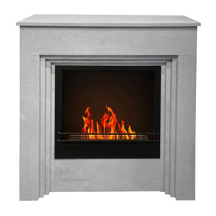 Bellini - Camino a bioetanolo da terra 96x35xH96 cm, effetto cemento