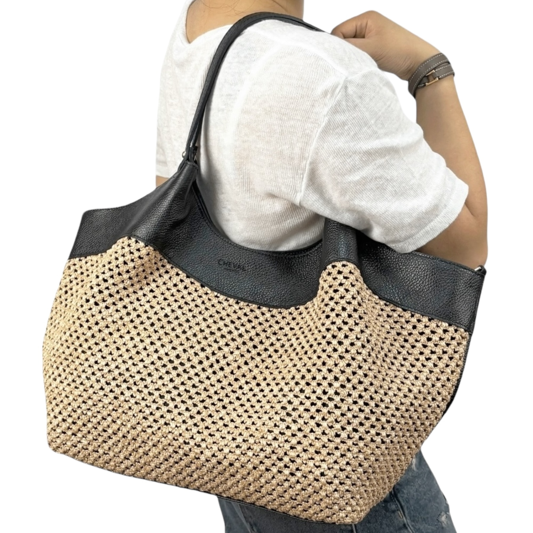 Bolso de hombro Cheval Firenze Madera Negro