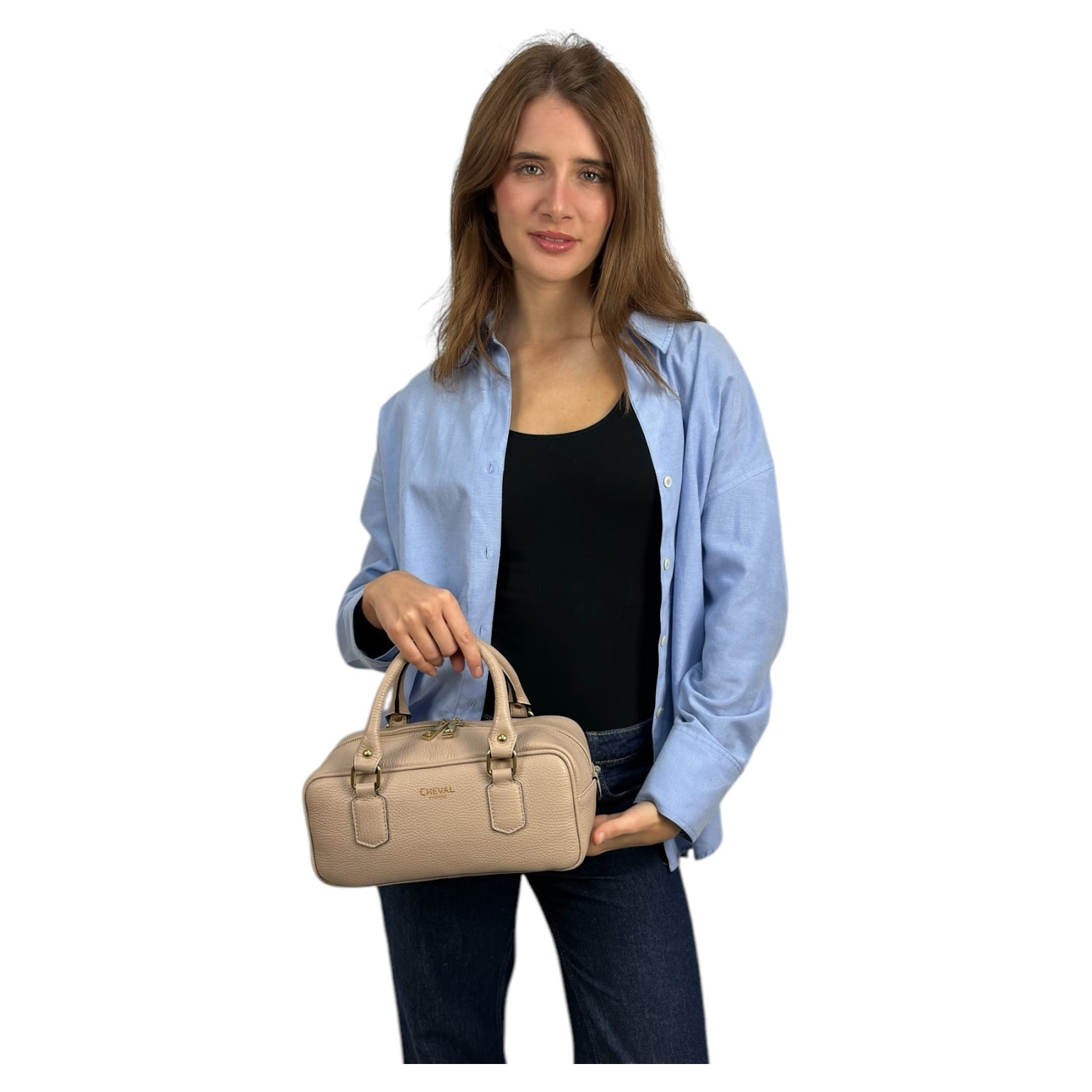 Bolso de mano Cheval Firenze Brooklyn Rosa Empolvado