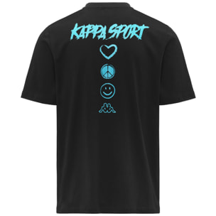 Kappa - T-Shirts & Top Uomo Nero - Logo Ciao 140