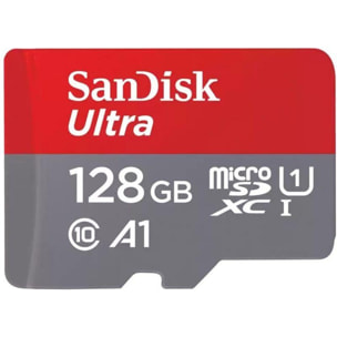 Carte Micro SD SANDISK 128Go UltramicroSDXC + SD adapteur