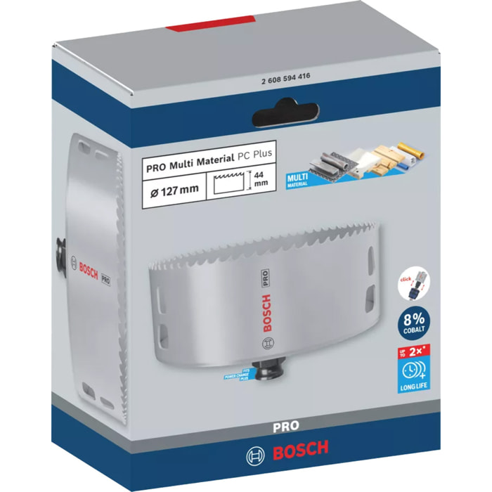 Scie trépan PRO Multi Material Power Change Plus - BOSCH - D.127