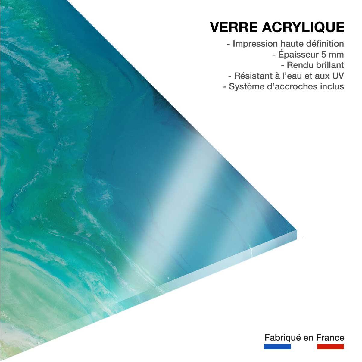 Tableau bleu fluide Tableau plexiglas