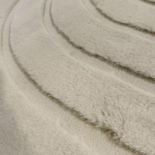 Tapis salon, faux uni sobre, texture en relief