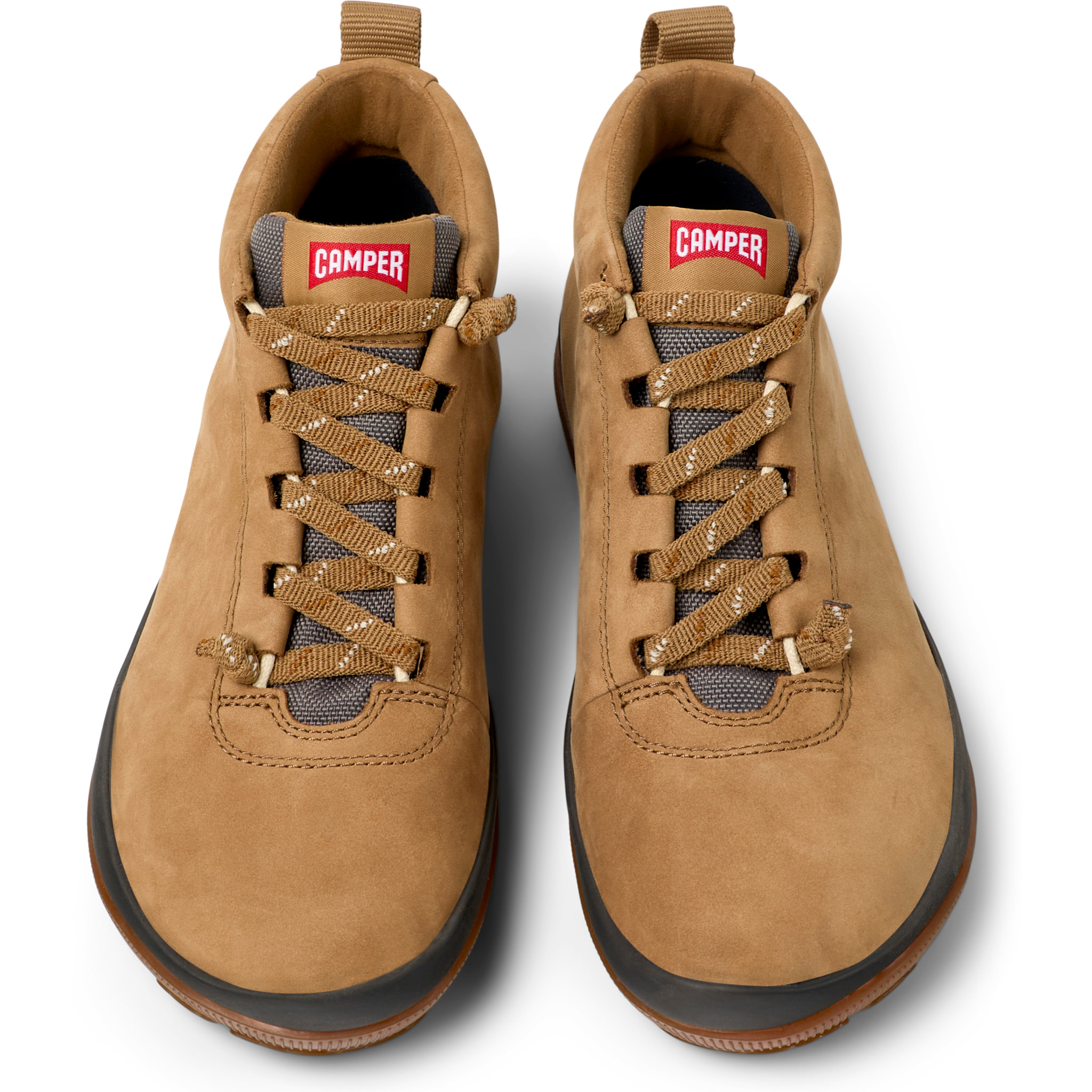 Botines - CAMPER Peu Pista GM - Marron - Cuero Nubuck