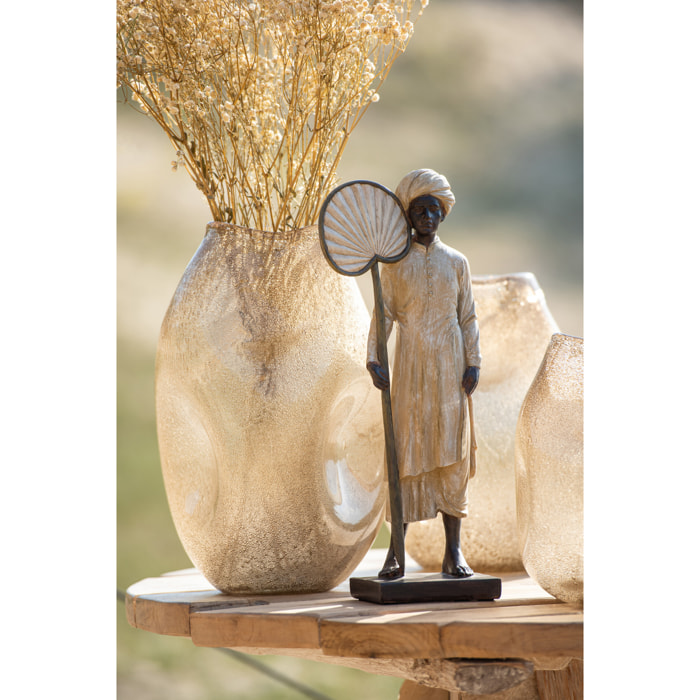 J-Line figurine Personnage Indien Debout - polyrésine - beige/marron