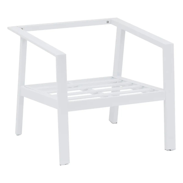 Fauteuil de salon de jardin Pavane Blanc