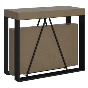 Consolle allungabile 90x40/196 cm Sketa Small tortora telaio antracite